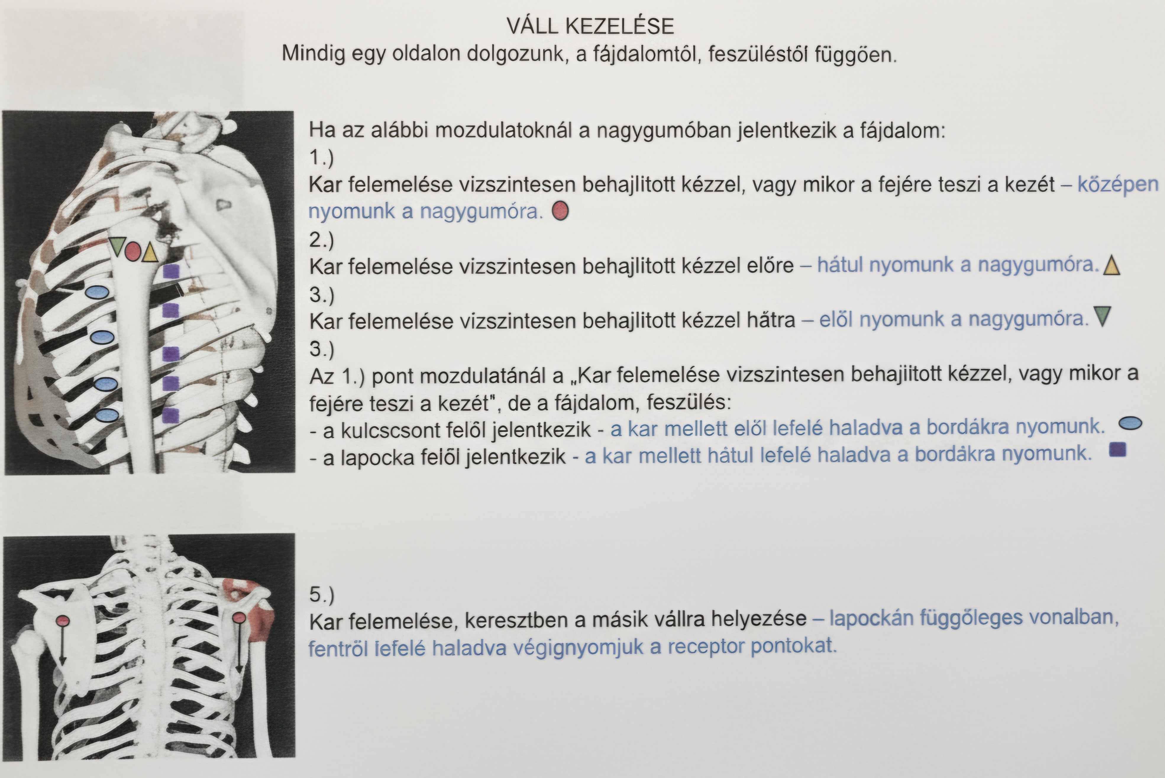 Részlet a Zolnay Pontnyomás tanfolyamon elsajátítható technikákat tartalmazó füzetből